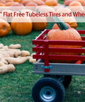 10 Inch Solid PU Tire And Wheel Replacement For Garden Carts Hand Trucks And Wheelbarrows 10x3.50-4 in pumpkin patch