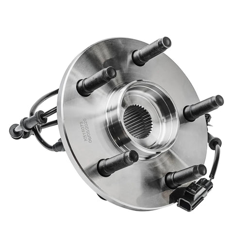 Pair Front Wheel Bearing Hubs Assembly For Dodge Ram 1500 2002-2005 With ABS 5-Lug showing hub with attached ABS sensor