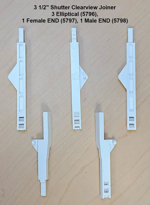 Quick Fix No Sweat Super Slick Shutter Joiners Repair Kit includes various joiners for Hunter Douglas Clearview and Eclipse Blinds.