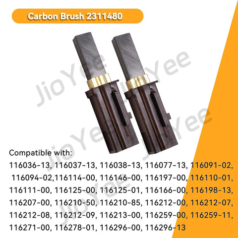 Vacuum Motor Carbon Brush Replacement Kit 2311480 333261 33326-1 Two Pack Compatible With Various Vacuum Motors
