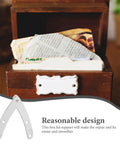 10 Pack Silver Tone Drop Down Lid Hinges With Lid Stay Support For Flap Doors And Cabinets mounted on wooden box