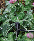 Close-up of 60 Piece 360 Degree Drip Irrigation Emitters for 1 Quarter Inch Tubing in action watering plants