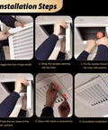 Installation steps for Heavy Duty Stainless Steel Ventilation Duct Cover With Hinged Access Panel For Drywall And Exterior Vents 34X40 Inch