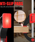 4-Inch Bar Clamps For Woodworking Set Of 4 One-Handed Spreader Clamps with anti-slip pads holding wood piece