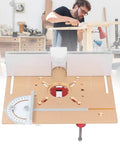 Precision Router Lift System For Woodworking Benches Boasting Rock Solid Aluminum Build And Sweet 47 Millimeter Micro Adjustments with existing router and guide rail.