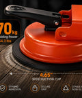 DIY Floor Gap Fixer Tool With Heavy Duty Vacuum Suction Cup For Vinyl Plank LVP Laminate Hardwood And Tile Floors No Fuss Gap Repairs Plank Gap Grabber Tool Only, 4.65in cup, 70 kg hold