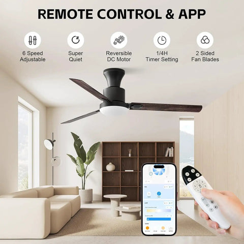 Five Blade Ceiling Fan With Remote And Light Kit For Indoor And Outdoor Use Matte Black Motor Housing With White Glass Lampshade