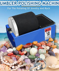 Electric Rock Tumbler Kit With Leakproof Rubber Barrel Quiet Motor Easy Settings Pro Grade Durable Build For Polishing