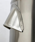 Detail of the spout on the Heavy Duty Stainless Steel Commercial Salad Spinner With Adjustable Speed Knockout Workhorse Vegetable Dryer And Water Extractor Built Tough For Restaurant Kitchens 220V.
