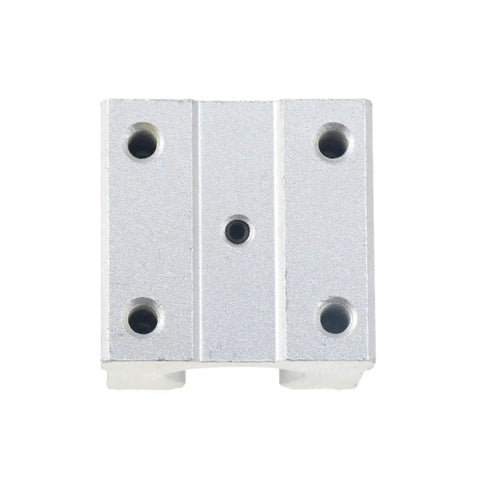 Linear Bearing Slides For CNC Parts And 3D Printer Projects Go To SBR10UU To SBR35UU And SBR12LUU To SBR30LUU Sets 10 To 35 Mm Length Slick Ultra Smooth Precision Guide Rails For CNC Machining And Hobby Printing, aluminum block front view