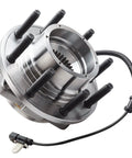 4x4 Front Wheel Bearing Hub Assembly For Ford F-250 F-350 Super Duty 2011 2012 2013 2014 2015 2016 SRW Models Direct Fit Replacement Wheel Bearing And Hub To Restore 4WD Performance And Smooth Ride, showing top view with 8-bolt flange