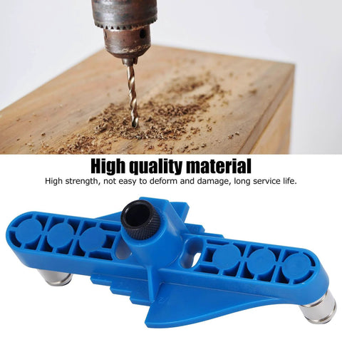 Versatile Adjustable Self Center Dowel Jig Kit with Center Scriber for woodworking drilling and marking visible on wood piece