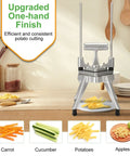Manual Commercial Vegetable Chopper And Fruit Dicer Pro Grade Heavy Duty Stainless Steel Cutter With Aluminum Frame 1/4 Inch Blade on kitchen counter