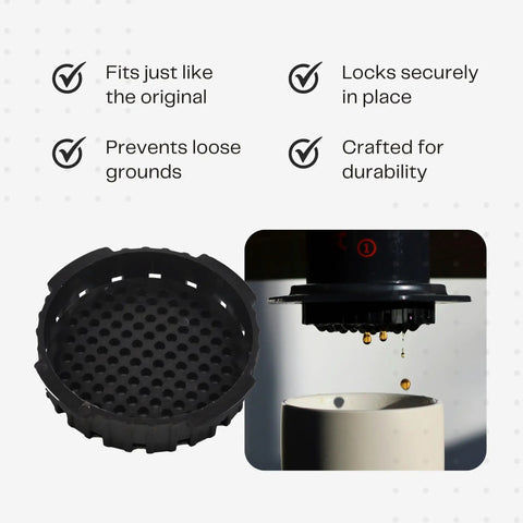 Universal Coffee Press Filter Cap Replacement For Compact Models That Seal Tight No Fuss BPA-Free Food-Grade Plastic Accessory