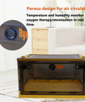 All-In-One Pet Oxygen Chamber And ICU Nest For Cats, Dogs, And Small Exotic Pets with temperature monitor, gray size.