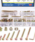 128Pcs M6 Wood Hardware Kit For Baby Cribs And Furniture Includes Hex Socket Cap Bolts From 20mm To 80mm Lengths, Barrel Nuts