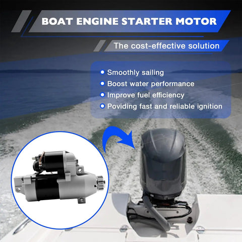 Heavy Duty Outboard Starter Motor That Works With Mercury Yamaha And Hitachi Engines For 75Hp 90Hp And 115Hp Models Replaces 68V-81800-01-02-03 And 50-881368T Series Saltwater Ready No Fuss Install Plug And Play.
