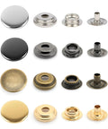 Antique Brass Snap Fasteners 15Mm Heavy Duty Ring Socket Snaps Pack Of 10 Color Plated Solid Brass Press Stud Poppers for various crafts.
