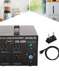 Heavy Duty 3000W Voltage Converter Transformer For 110V To 220V And 220V To 110V with rugged iron shell and sockets visible