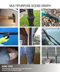 Fiberglass Repair Tape Kit For Quick Curing DIY Fix It Jobs On PVC Pipes Wood Handles Exhausts Dock Posts And More Heavy Duty Winding Tape 181 In Long By 4.02 In Wide 0.02 In Thick Black applied on various surfaces.