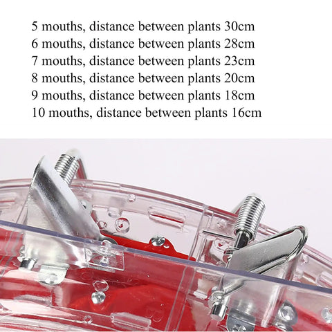 Close-up of seed wheel mechanism for Garden Seed Dispenser and Row Crop Planter for Easy Sowing
