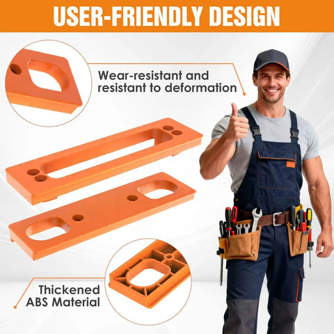 Heavy Duty 6 Inch Hidden Door Hinge Jig Delivers Dead On Alignment For Concealed Cabinet Hinges showing thickened ABS material design.