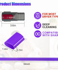 Product dimensions and components of Dryer Vent Cleaning Kit For V7 V8 V10 V11 V12 V15 Cordless Vacs Deep Lint Removal Crevice Hose