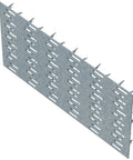 Heavy Duty 3 Inch By 6 Galvanized Steel Mending Plates Pack Of One Hundred showing sharp prongs for wood connections.