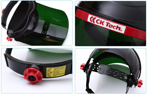 Auto Darkening Welding Helmet With Shade 9 For Argon Arc And Gas Shielded Welding, Lightweight Yet Rugged Head Mounted Face Shield