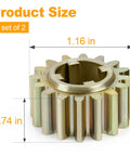 Two Pack 16 Tooth Spur Gear Replacement For Schwintek In Wall Slide Out Torque Shaft Motor RV Camper Motorhome 238893 Compatible