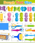 Front view of Amazon Dough Play Tools Set for Kids, 22 pcs with storage box, silicone mat, rolling pins and molds