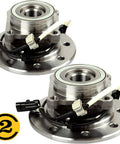 Front Wheel Bearings And Hubs Assembly Replacement For Chevrolet K1500 K2500 K3500 Suburban 1996 To 2000 Left Right Pair close up side view