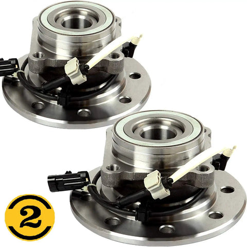 Front Wheel Bearings And Hubs Assembly Replacement For Chevrolet K1500 K2500 K3500 Suburban 1996 To 2000 Left Right Pair close up side view