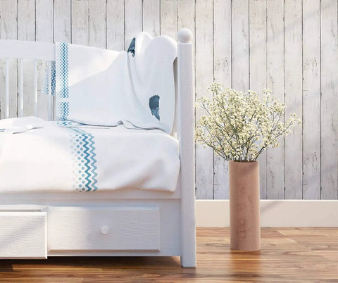 Bedroom with Peel And Stick Wood Wallpaper White Shiplap Look For Cabinets Bathrooms And Bedrooms Waterproof Self Adhesive Wall Covering