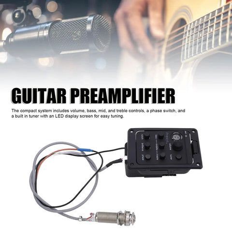 Acoustic Guitar Preamp With EQ And LED Display, Onboard Tuner And Volume Control For Presys Plus Phase Inversion module