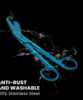 Go-To Bandage Scissors For First Aid Safety Trauma Shears 5.5 Inch Stainless Steel Durable Rust-Free Medical Cutters For Home Nursing, Easy-Cut Ergonomic Design, Professional Quality, Sharp Blades, Ready For Quick Bandage Work, blue stainless steel bandage scissors