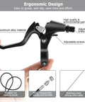All-In-One C Brake Caliper Set For Road, MTB, And BMX Bikes - Black lever and cable details