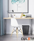 Modern desk with 24 Inch Hairpin Table Legs Set of 4 for DIY Furniture Makeovers Tough as Nails Metal Legs for Benches Desks Tables and Dining Boards