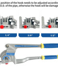 Sugoee 3 In 1 Tube Bender For Copper Brass Aluminum Pipes with adjustable hook for 1/4, 3/8, and 1/2 inch O.D.