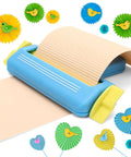 Wave Shaper Paper Crimper For Crafts AngleKai Craft Crimper Tool For DIY Cards Scrapbooking And Party Decor in blue, crimping paper.
