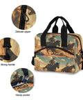 Desert Cowboy Style Insulated Lunch Bag 10L Cooler Tote Leakproof Portable with durable handle and zipper details