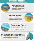 Product details of Built Like A Tank Hard Carrying Case Snug Fit For Liene Pixcut S1, showcasing handle, zipper, fabric, and straps.