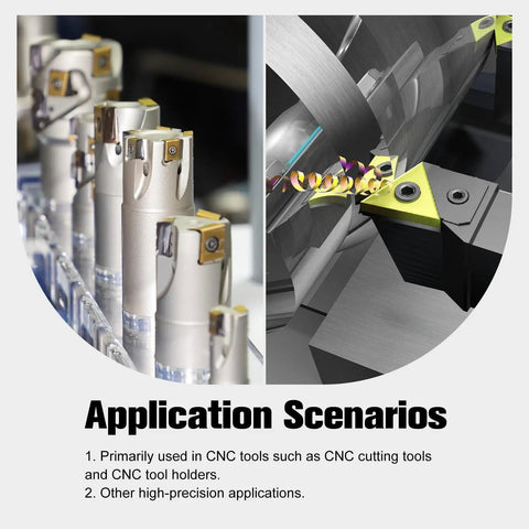 Application scenarios for M3.5 X 12 MM Torx Plus Machine Screws Grey Zinc Plated on CNC tools and tool holders.