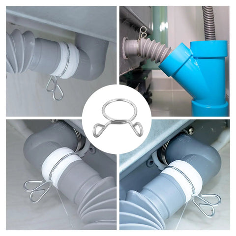 Set Of 15 Stainless Steel Fuel Line Hose Clips 12mm Inner Diameter Water Pipe Spring Clamps In Use For Secure Fit