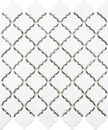 Tangier Matte White Porcelain Mosaic Tile For Floor And Wall, 12-3/8 By 12-3/8 Inch, Mesh Mounted, Glazed Low Sheen design