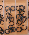 100 Piece C Clip Snap Ring Kit With Box 11mm To 21mm C Type Retaining Rings Assorted Sizes in storage box