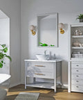 Dope Oval White Ceramic Vessel Sink For Bathroom, Countertop Install, 16 By 13 By Five And A Half Inches, Durable Ceramic Construction
