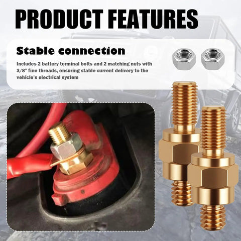 Knock Out Corrosion Quickly With These Heavy Duty Side Post To Top Battery Terminal Adapters Packed With Matched Nuts for stable battery connections.