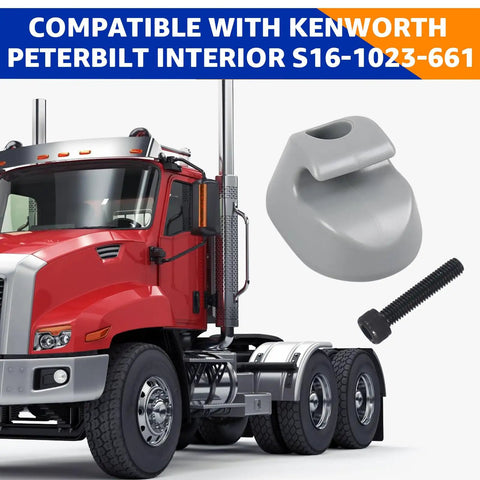 Four Pack Sun Visor Clip Set For Kenworth Peterbilt Gray Interior Bone Replacement S16 1023 661 F01377 2 with truck