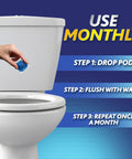 Septic Tank Treatment Pods 12 Month Supply With Dual Action Enzymes To Break Down Waste And Stop Backups, Fast Acting Home Solution